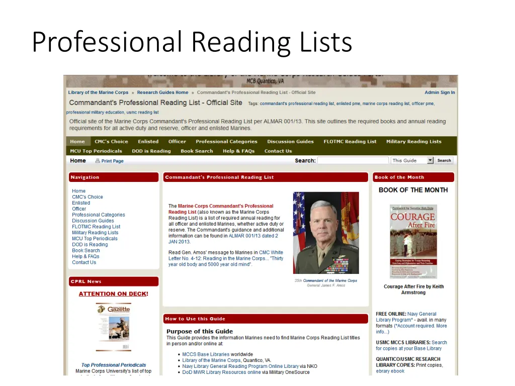 professional reading lists