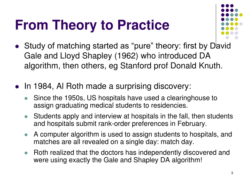 from theory to practice