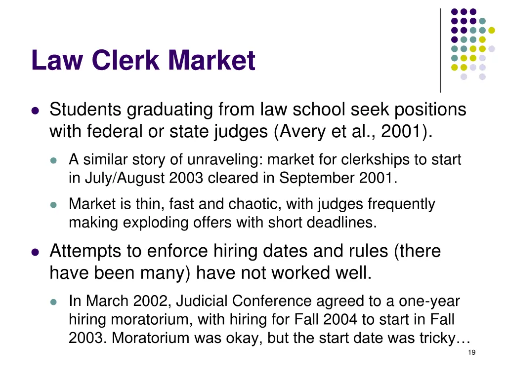 law clerk market