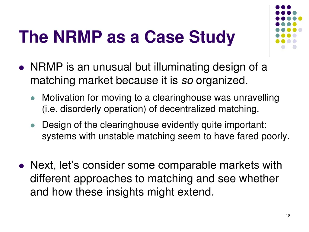 the nrmp as a case study