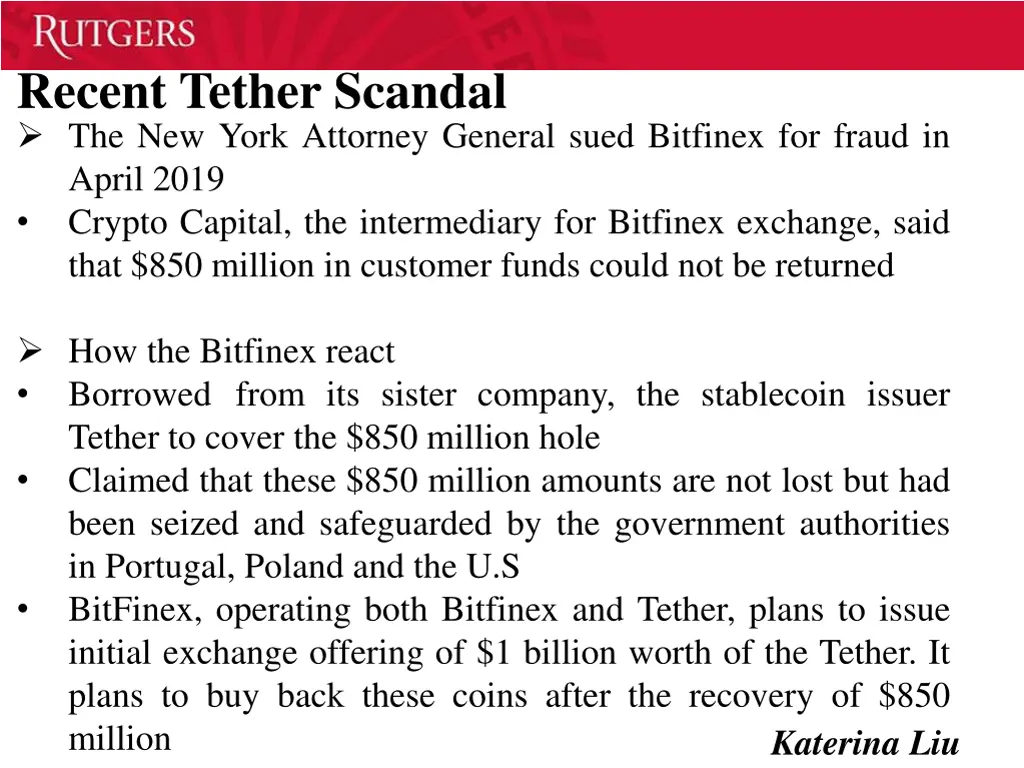 recent tether scandal