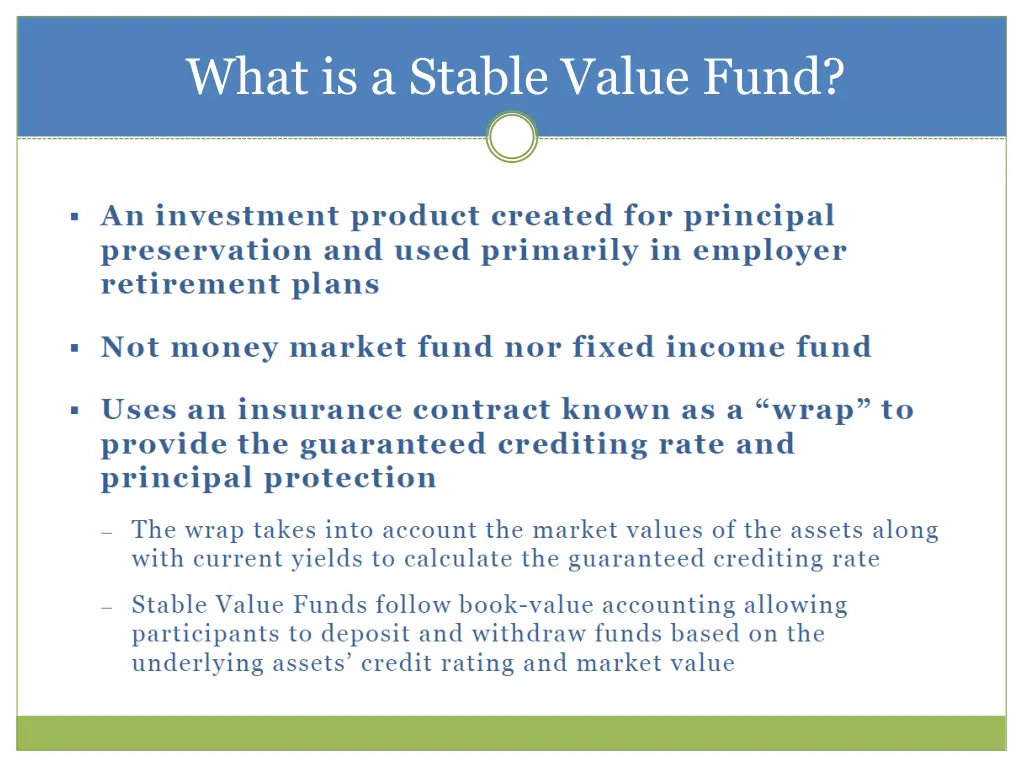 what is a stable value fund