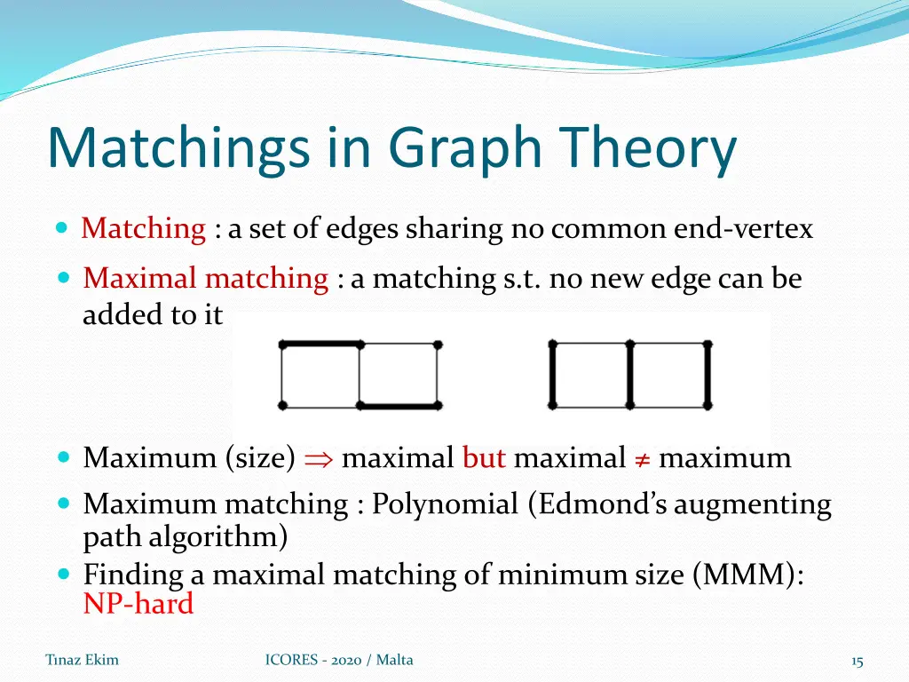 matchings in graph theory