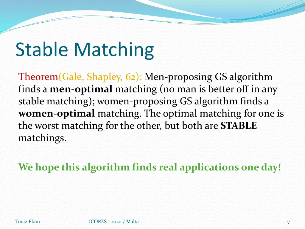 stable matching 1