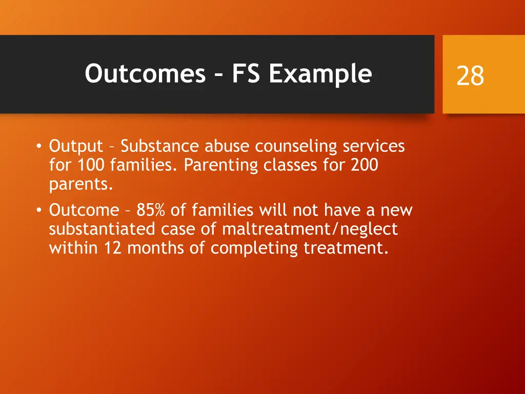 outcomes fs example