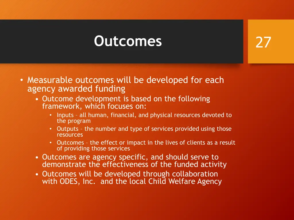 outcomes