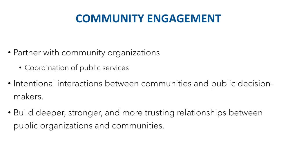 community engagement