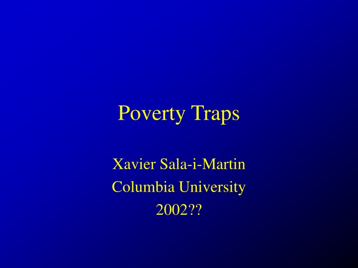 poverty traps