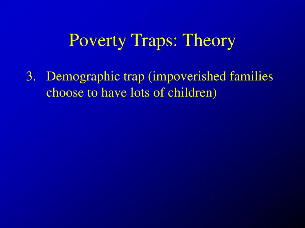 poverty traps theory 1