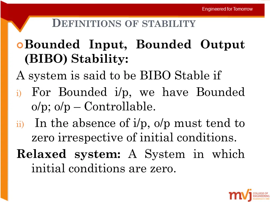 d efinitions of stability