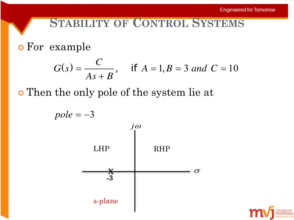 s tability of c ontrol s ystems 2