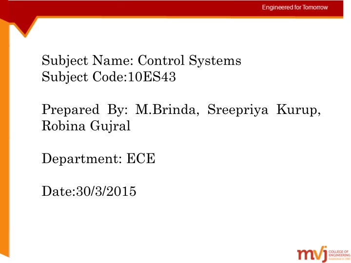 subject name control systems subject code 10es43