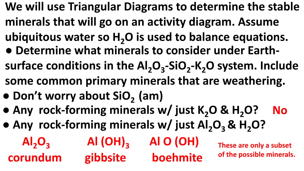 we will use triangular diagrams to determine