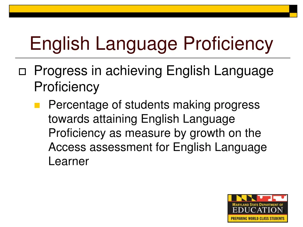 english language proficiency