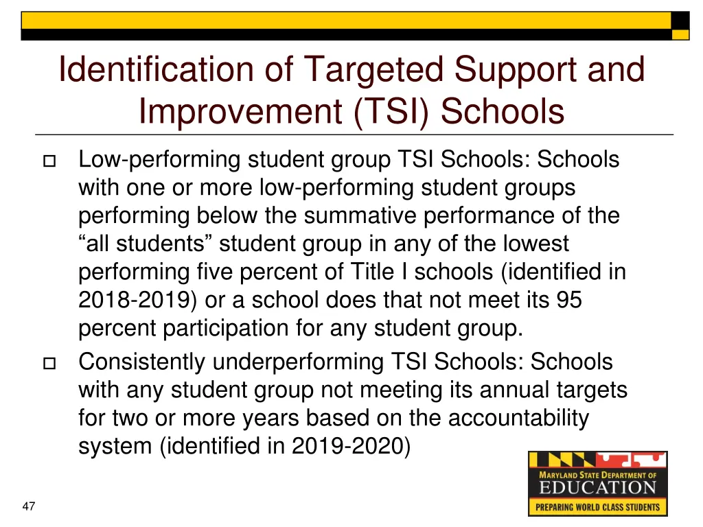 identification of targeted support