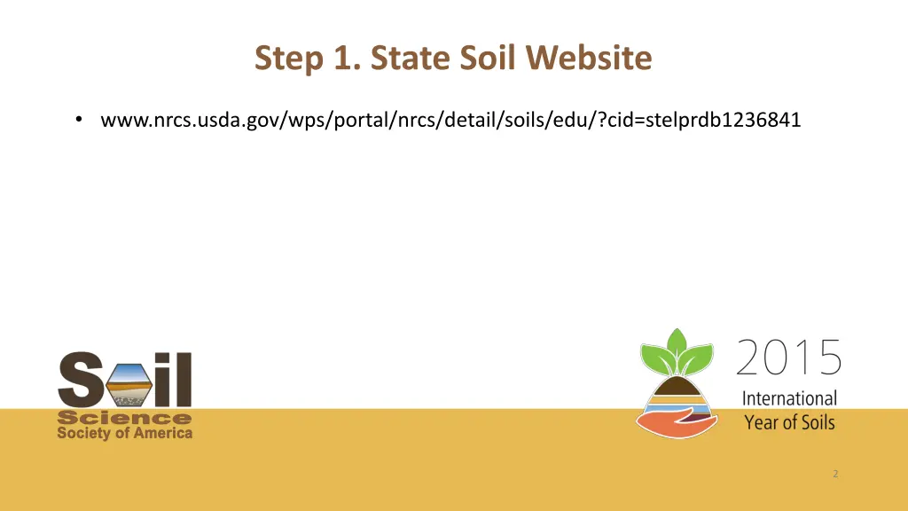 step 1 state soil website