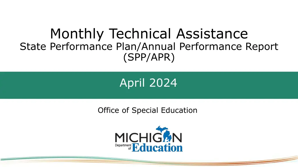 monthly technical assistance state performance