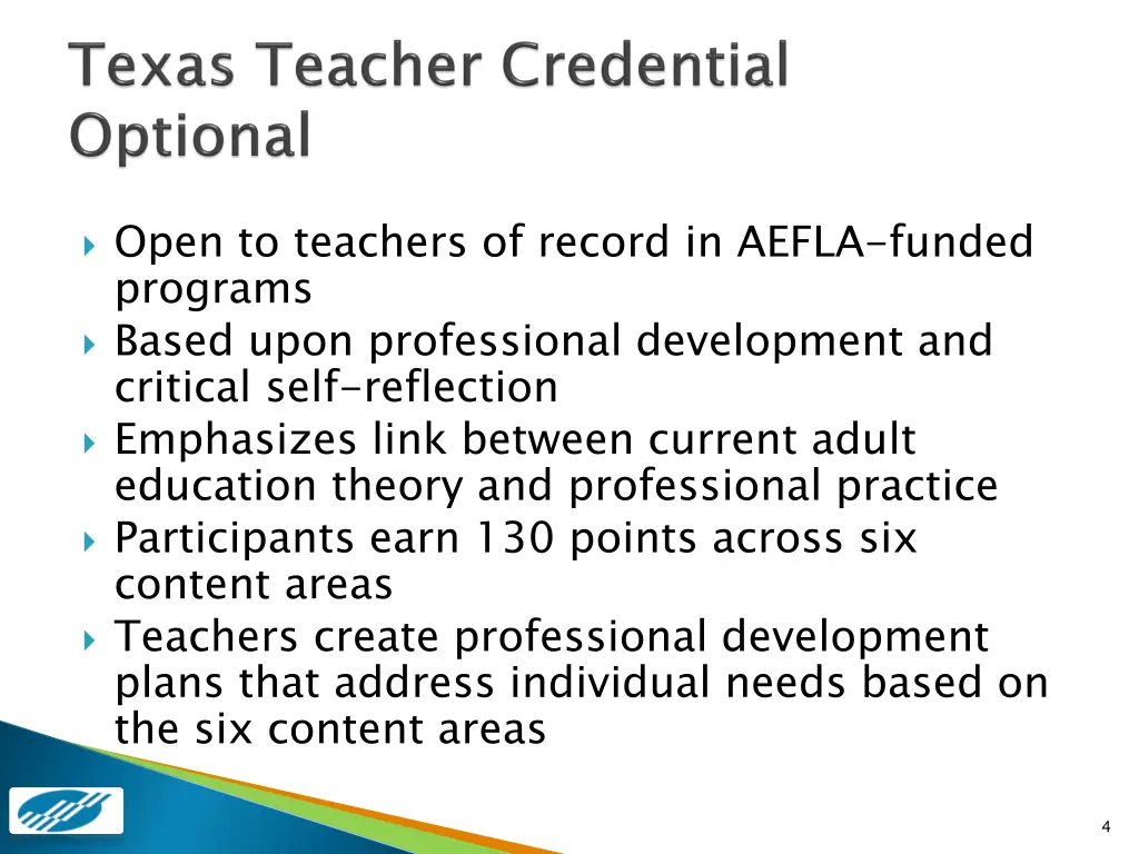 open to teachers of record in aefla funded