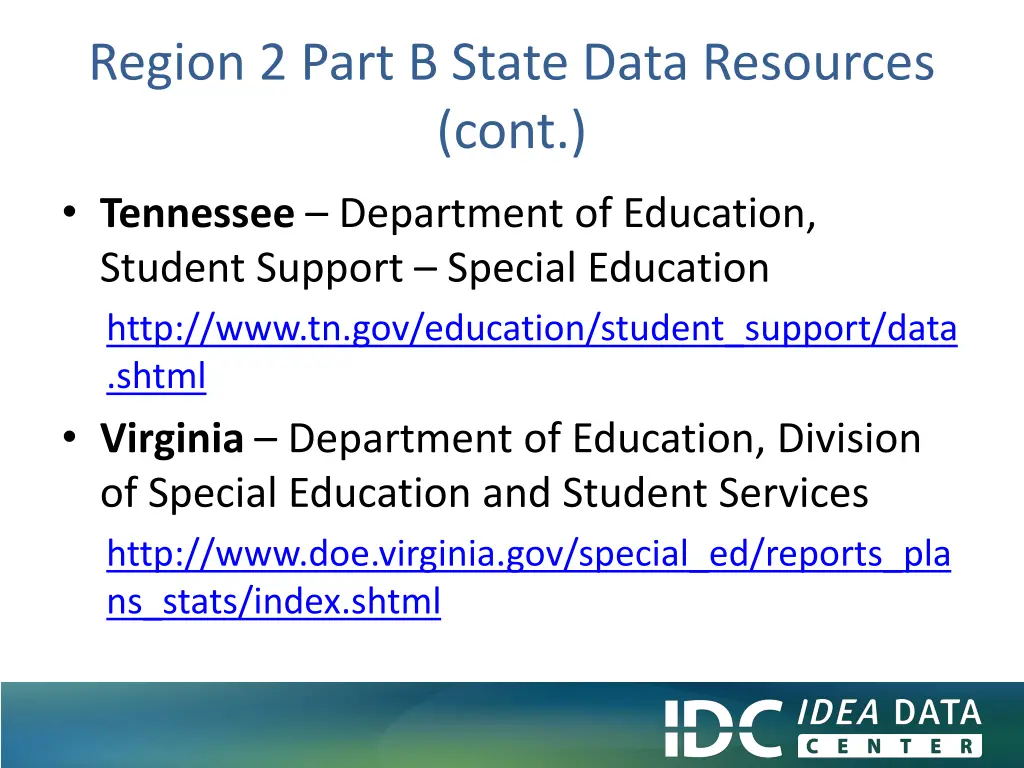 region 2 part b state data resources cont 2