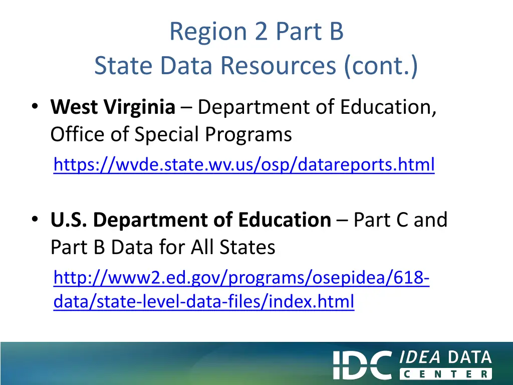 region 2 part b state data resources cont 3