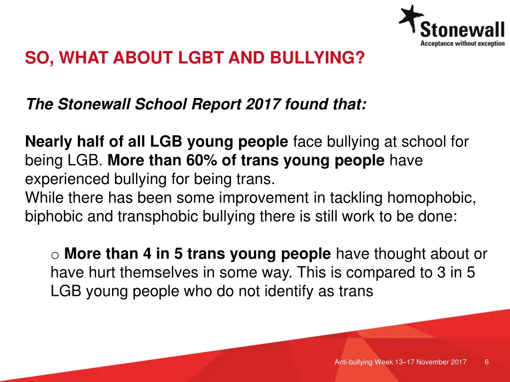 so what about lgbt and bullying