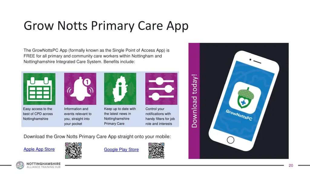 grow notts primary care app