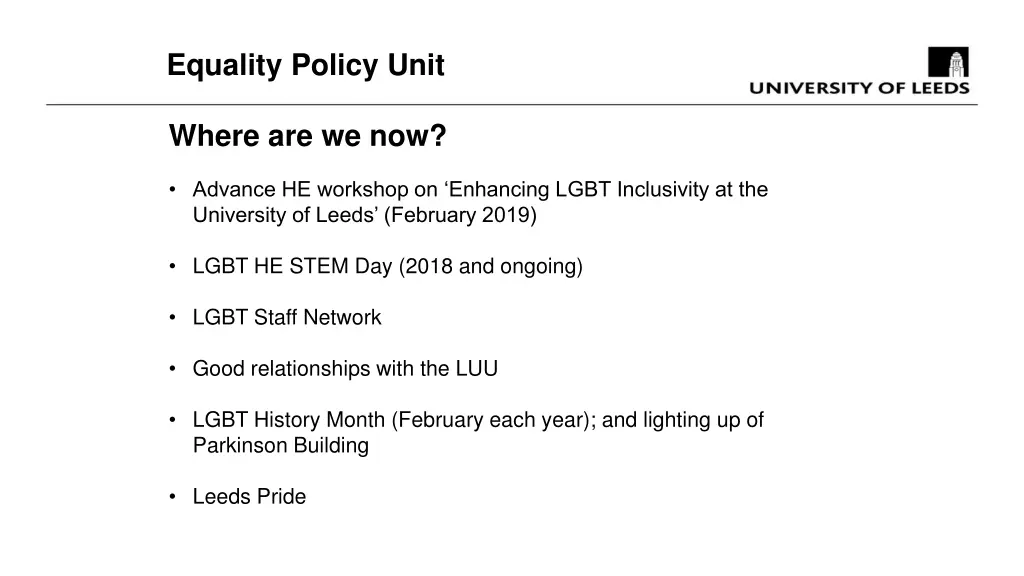 equality policy unit 2