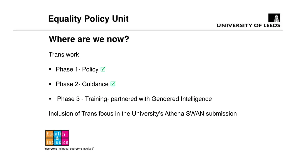 equality policy unit 3