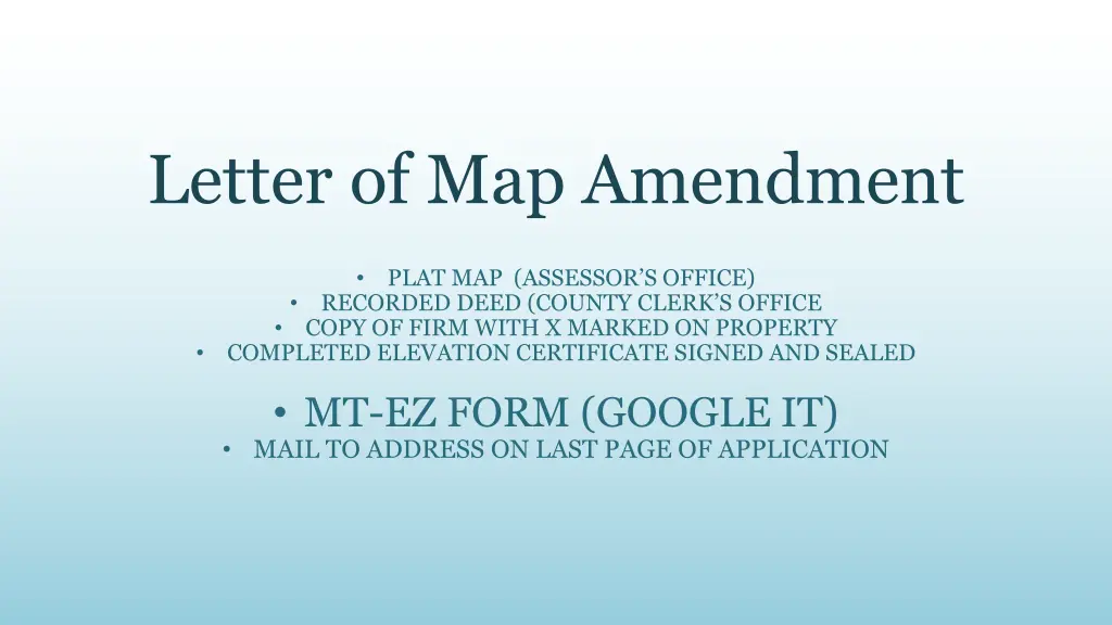 letter of map amendment