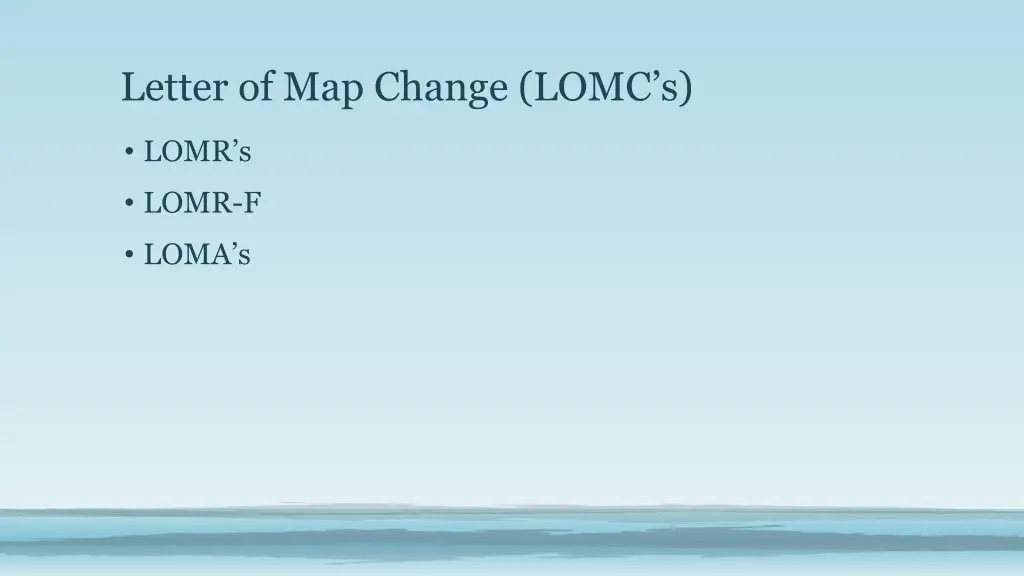 letter of map change lomc s