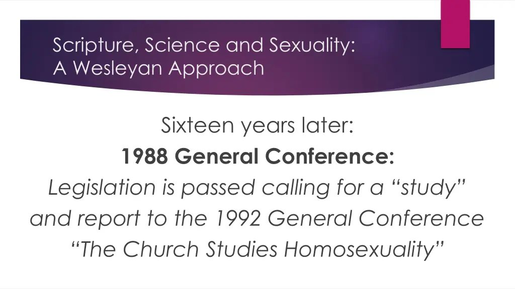 scripture science and sexuality a wesleyan 12