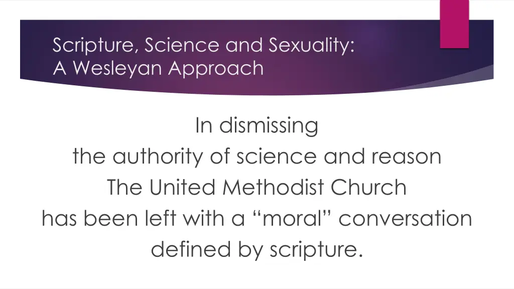 scripture science and sexuality a wesleyan 18