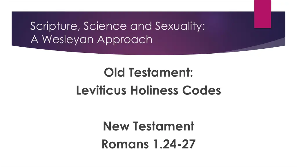 scripture science and sexuality a wesleyan 19