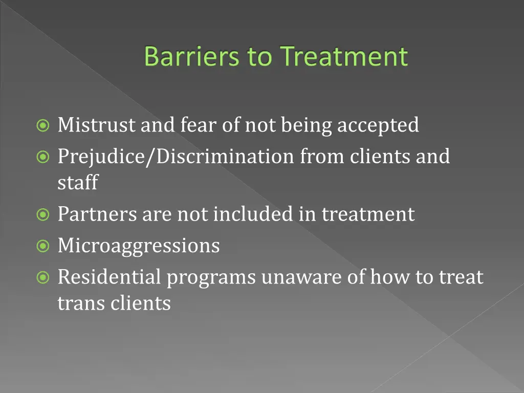 barriers to treatment