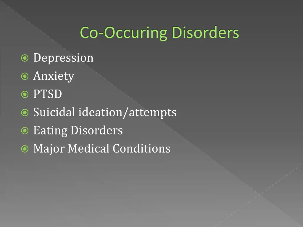 co occuring disorders