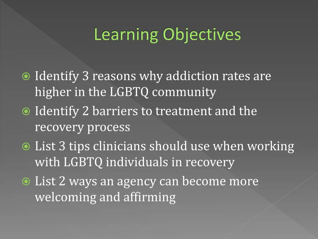 learning objectives