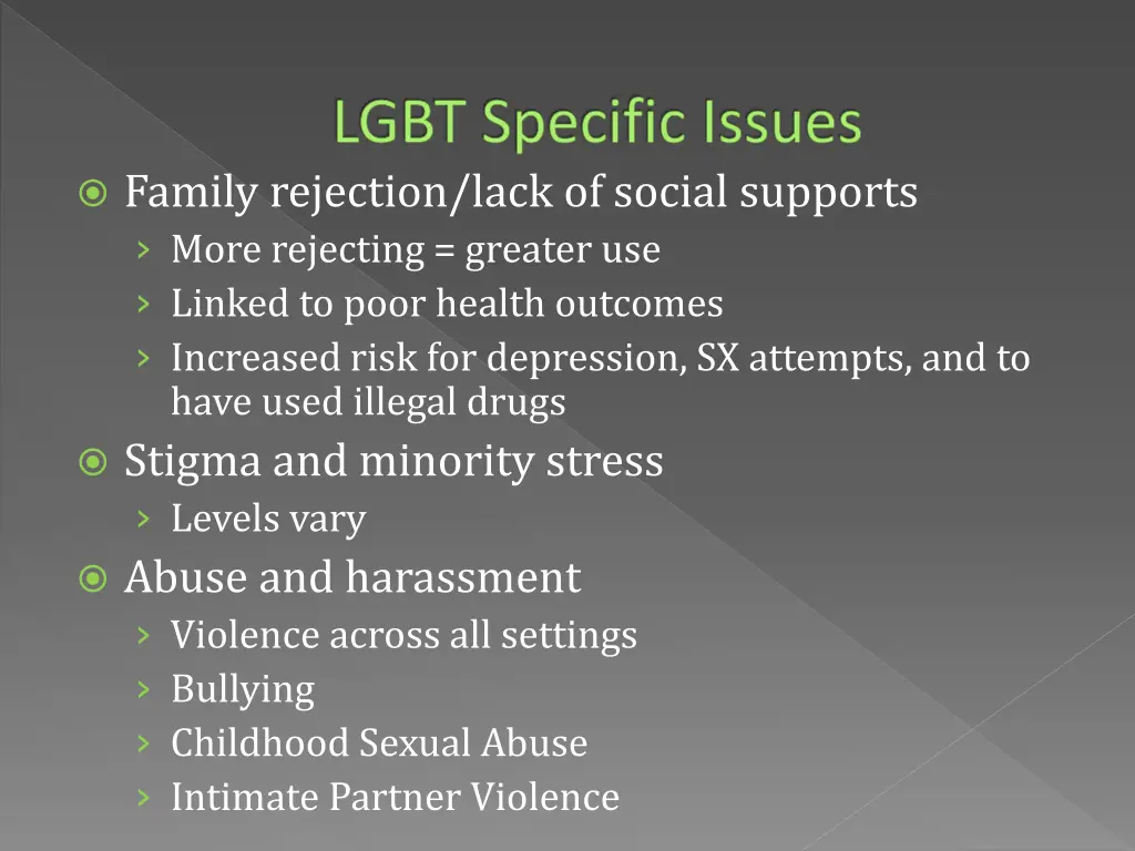 lgbt specific issues family rejection lack