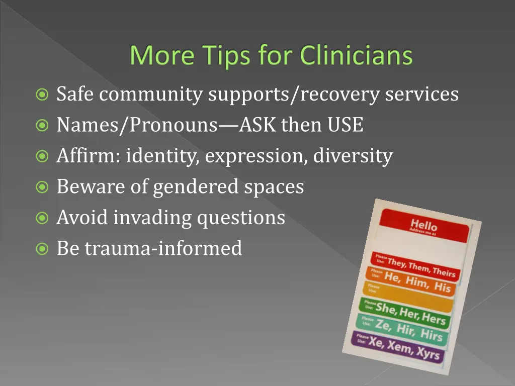 more tips for clinicians safe community supports