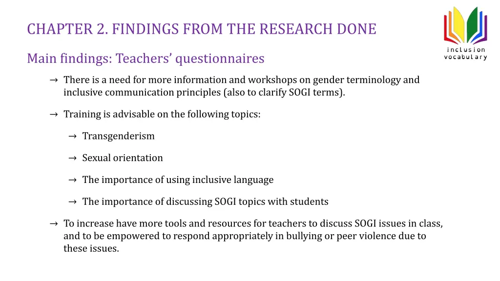 chapter 2 findings from the research done 3