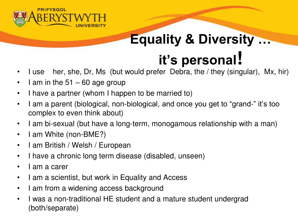 equality diversity it s personal