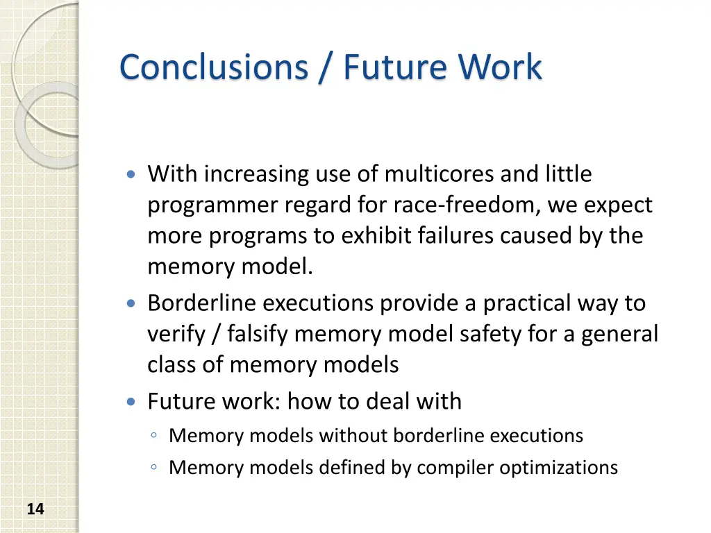 conclusions future work