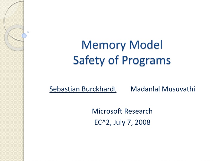 memory model safety of programs