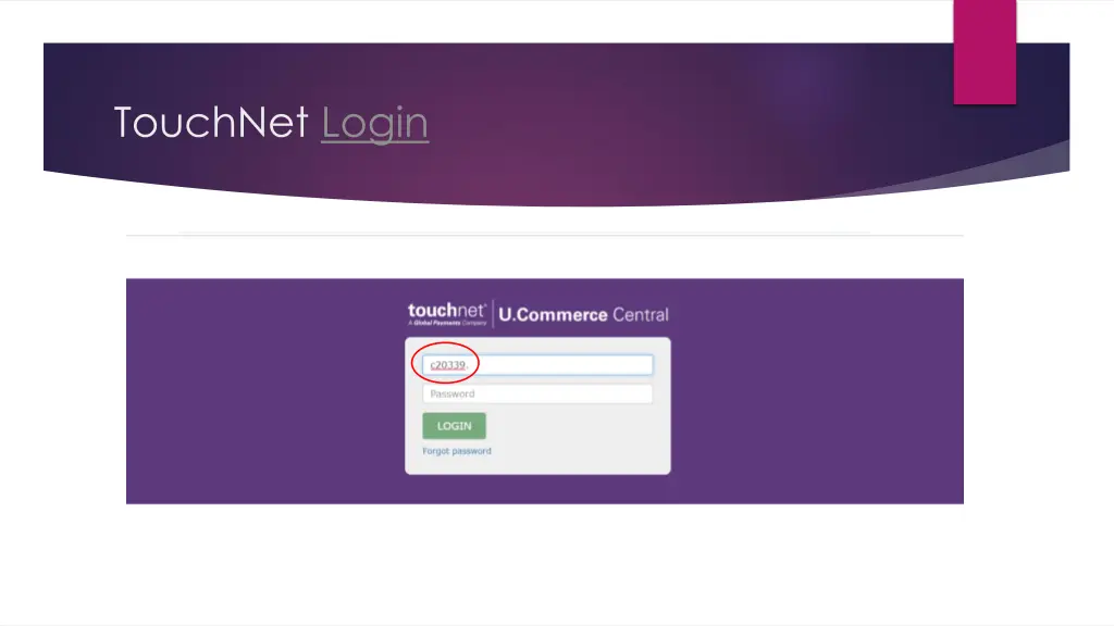 touchnet login