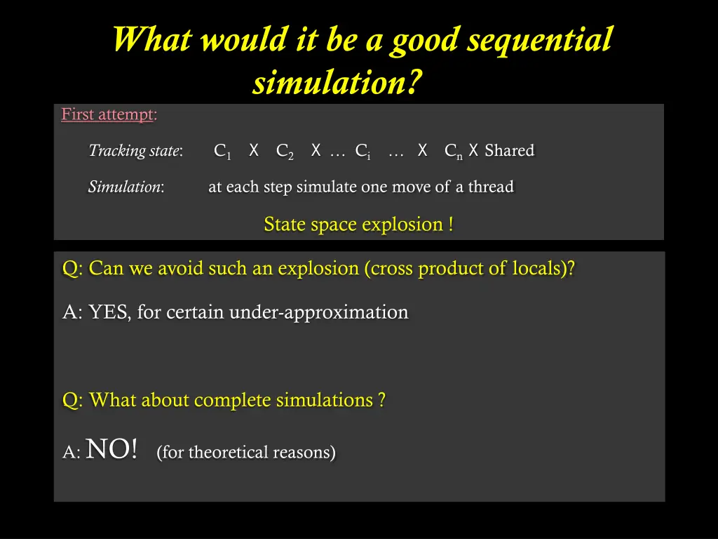 what would it be a good sequential simulation