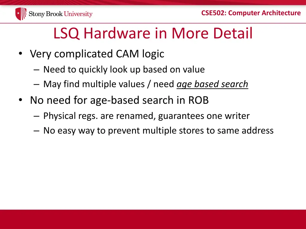 cse502 computer architecture 18