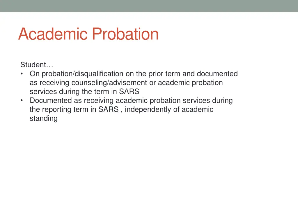 academic probation