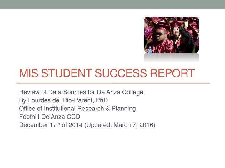 mis student success report