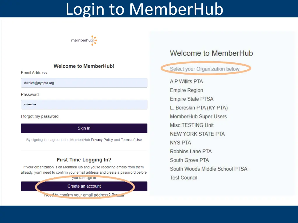 login to memberhub