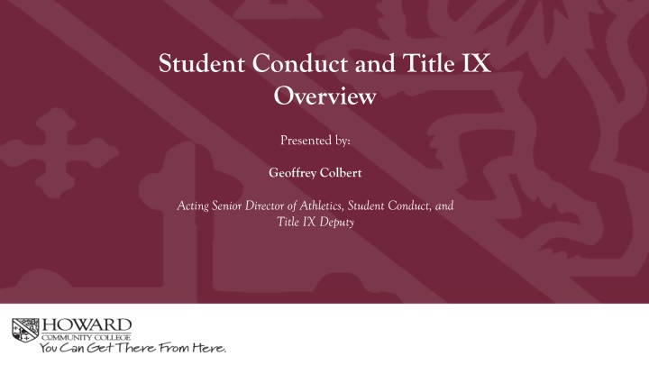 student conduct and title ix overview