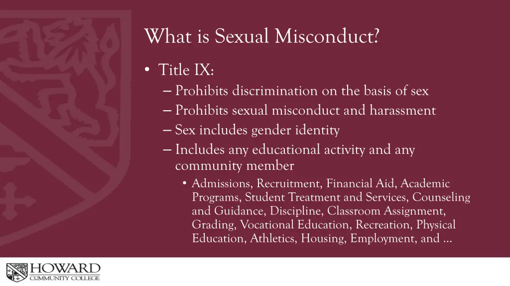 what is sexual misconduct